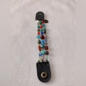 Brass Tone Multi Bead Bracelet